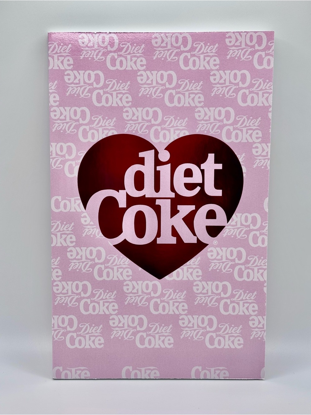 New Coca Cola Diet Coke Pink & Red Heart Print journal notebook!